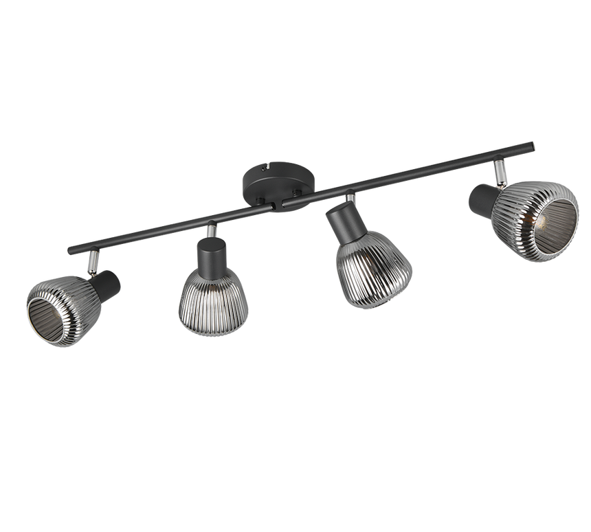 Regleta de focos Tarifa Trio negro 4 luces 862800432