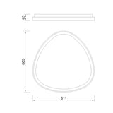 Mantra Niseko II Plafón LED triangular 61cm regulable 2700K-5000K blanco 8633