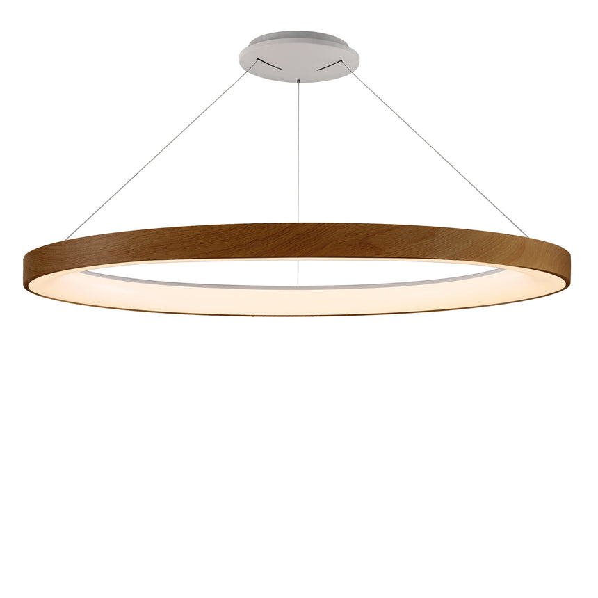 Mantra Niseko II Dimmable LED Pendant Light 90cm Wood 8648