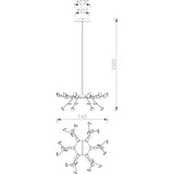 Mantra ADN Lámpara de techo colgante LED blanco dimable Ø74cm 8651