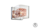 Lámpara aplique de pared Schuller Lios 1 luz cromo y co - vista 2