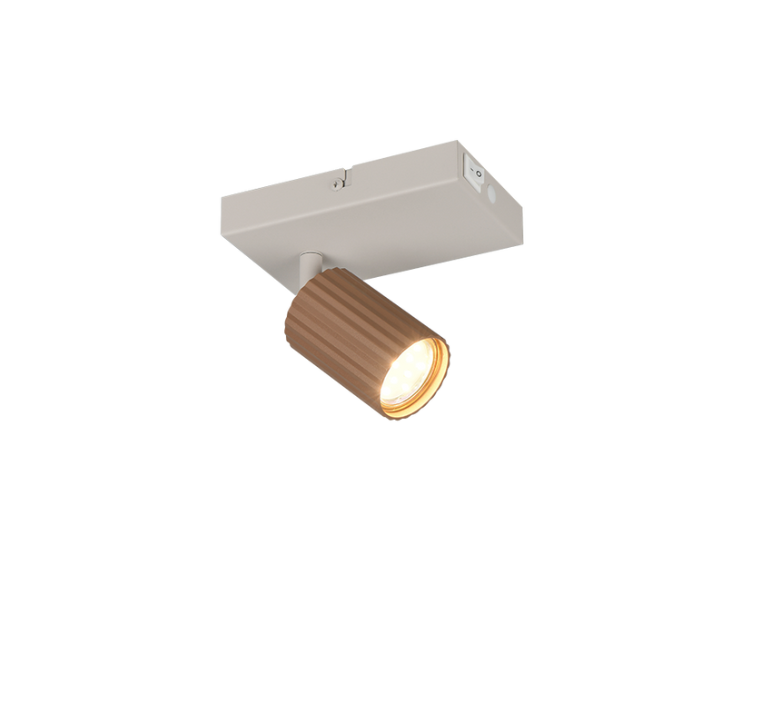 Foco Trio Soka LED marrón café 3000K 9cm 867770165