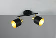 Foco Trio Eva LED negro y dorado 2700K 36,5cm 868800280