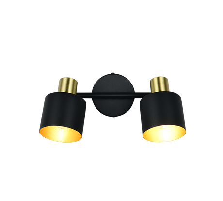 Foco Trio Eva LED negro y dorado 2700K 36,5cm 868800280
