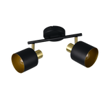 Foco Trio Eva LED negro y dorado 2700K 36,5cm 868800280
