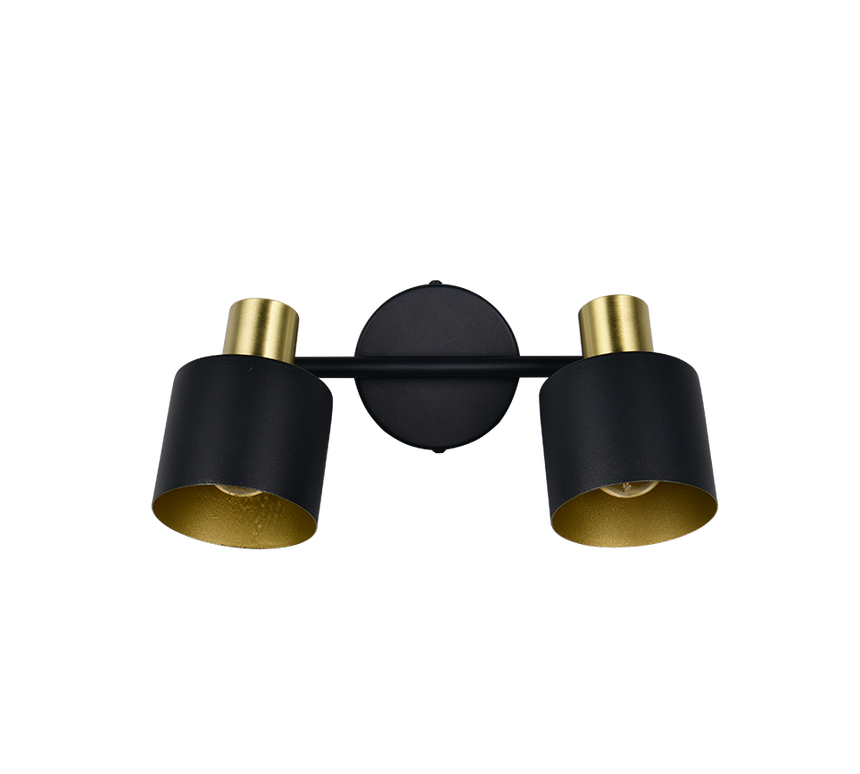 Foco Trio Eva LED negro y dorado 2700K 36,5cm 868800280