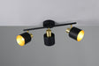 Foco Trio Eva LED negro y dorado 2700K 53,5cm 868800380