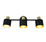 Foco Trio Eva LED negro y dorado 2700K 53,5cm 868800380