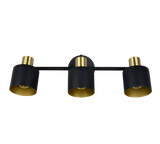 Foco Trio Eva LED negro y dorado 2700K 53,5cm 868800380