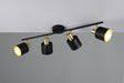 Foco Trio Eva LED negro y dorado 2700K 78cm 868800480