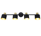 Foco Trio Eva LED negro y dorado 2700K 78cm 868800480