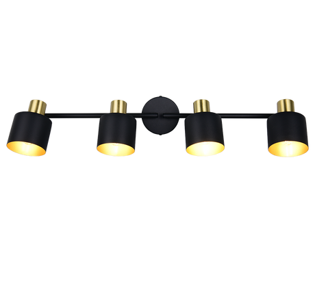 Foco Trio Eva LED negro y dorado 2700K 78cm 868800480