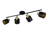 Foco Trio Eva LED negro y dorado 2700K 78cm 868800480