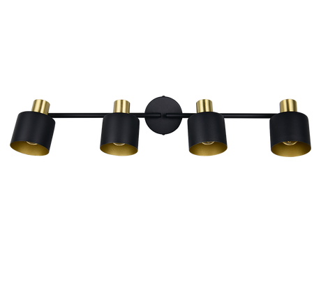 Foco Trio Eva LED negro y dorado 2700K 78cm 868800480