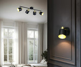 Foco Trio Eva LED negro y dorado 2700K 78cm 868800480