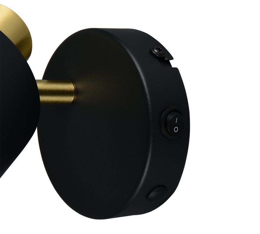 Foco Trio Eva LED negro y dorado 2700K 10cm 868870180