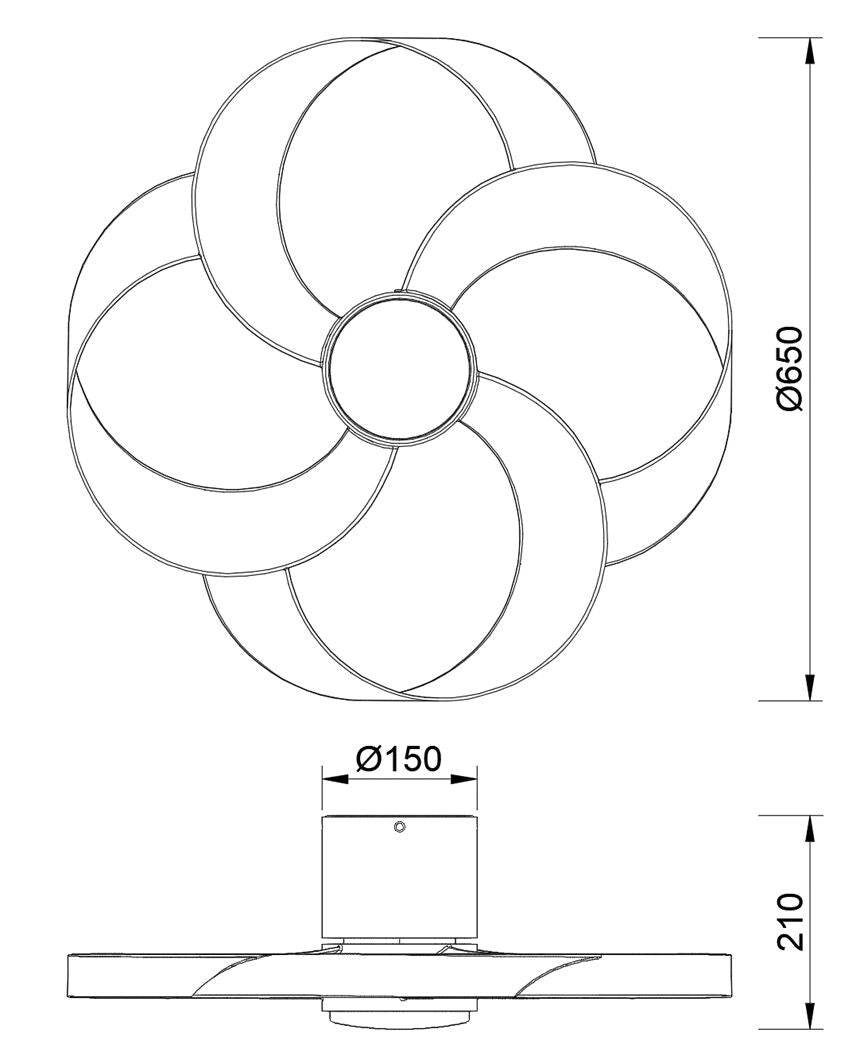 Ventilador de techo Rose Mantra blanco 8705