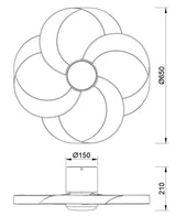 Ventilador de techo Rose Mantra negro 8706