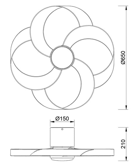 Ventilador de techo Rose Mantra negro 8706