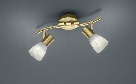 Foco Trio Levisto LED latón mate 3000K regulable 33cm 871010208