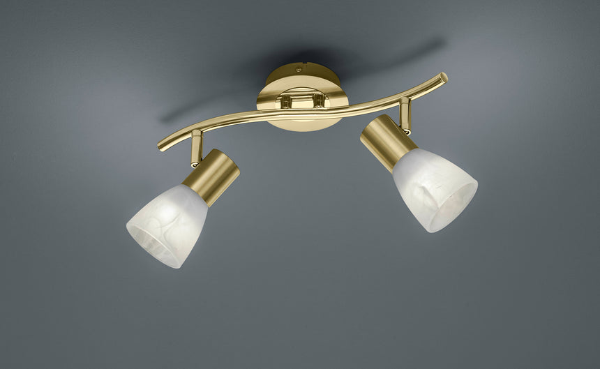 Foco Trio Levisto LED latón mate 3000K regulable 33cm 871010208