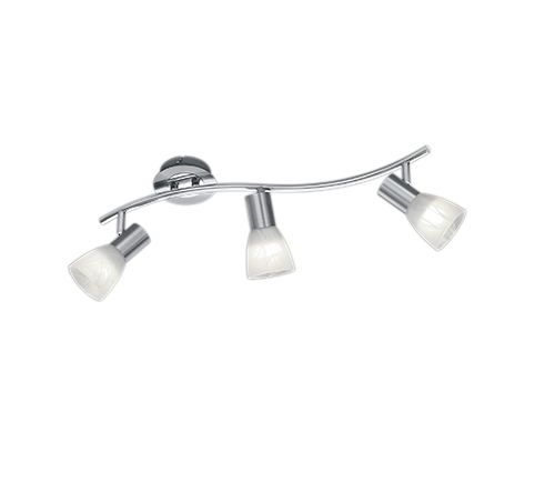 Foco Trio Levisto 3 luces níquel mate 3000K 55cm 871010307