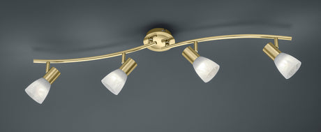 Foco Trio Levisto LED latón mate 3000K regulable 88cm 871010408