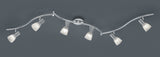 Foco Trio Levisto LED 6 luces níquel mate 3000K 180cm 871010607