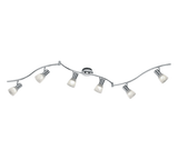 Foco Trio Levisto LED 6 luces níquel mate 3000K 180cm 871010607