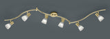 Foco Trio Levisto LED latón mate 3000K regulable 180cm 871010608