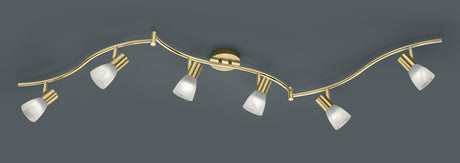 Foco Trio Levisto LED latón mate 3000K regulable 180cm 871010608