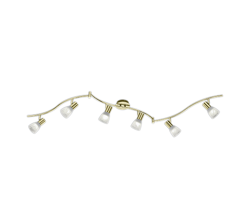 Foco Trio Levisto 6 luces bronce mate 3000K 180cm 871010608
