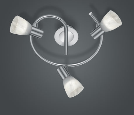 Foco Trio Levisto LED níquel mate 3000K regulable Ø30cm 871090307