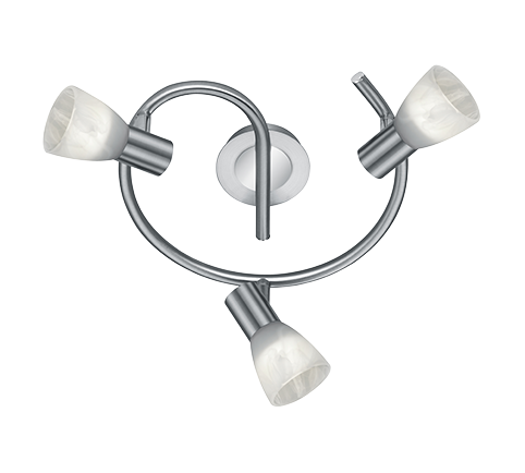 Foco Trio Levisto 3 luces níquel mate 3000K 30cm 871090307