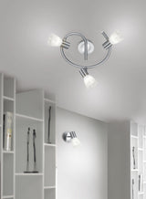Foco Trio Levisto LED níquel mate 3000K regulable Ø30cm 871090307