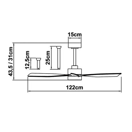 Ventilador de techo Thai Mantra negro 8716