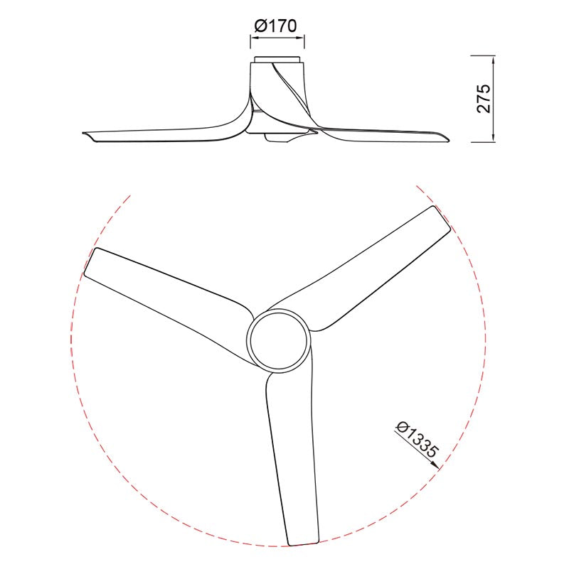 Ventilador de techo Ushuaia Mantra blanco 8717