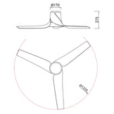 Ventilador de techo Ushuaia Mantra madera 8719