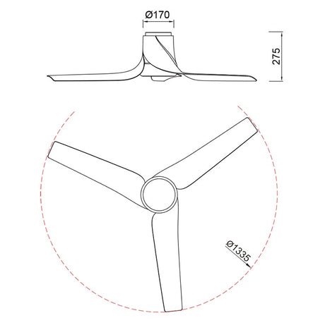 Ventilador de techo Ushuaia Mantra madera 8719
