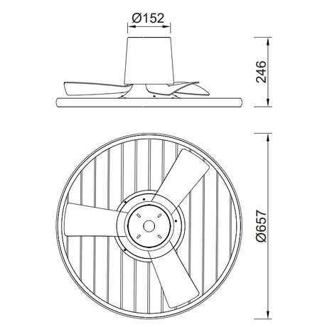 Ventilador de techo Soho Mantra negro 8721