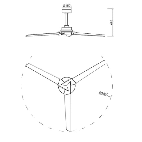 Ventilador de techo Brisa Mini Mantra blanco 8726
