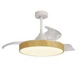 Mantra Alaska Ventilador de techo con luz plafón LED 60W blance y madera 8753