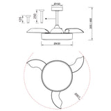 Mantra Alaska Ventilador de techo con luz plafón LED 45W blanco 8755