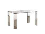 Schuller Malibu dining table in steel and glass 876873