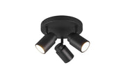 Foco Trio Angelo 3 luces negro mate IP44 20cm 880430332