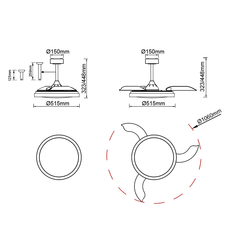 Ventilador de techo Mistral Fan Mantra blanco 8826