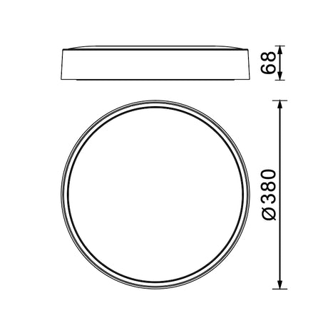 Plafón Cumbuco Ii Mantra negro 8836