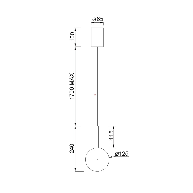 Lámpara de techo Puebla Mantra negro 8887