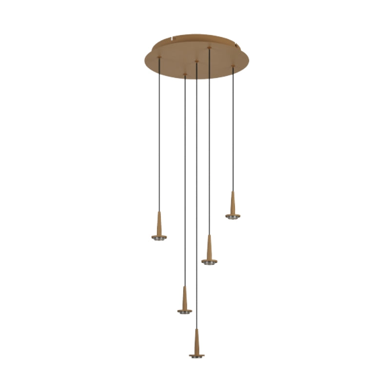 Mantra Andromeda Lámpara de techo colgante 5xLED 5W 3000K W/T Cristal oro 8932