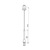 Mantra Fugaz Lámpara de techo colgante LED 7W 3000K negro+oro rosa 8947